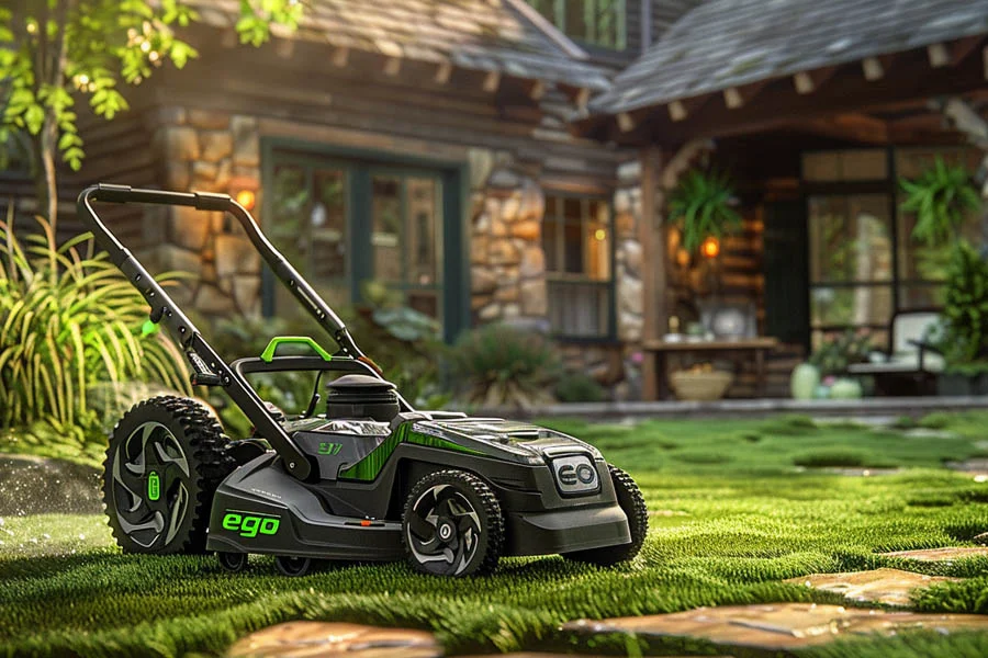 cordless self propelled lawn mower